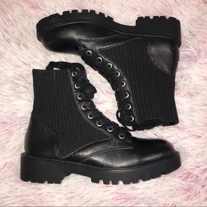 STEVE MADDEN BLACK LEATHER BOOTS
